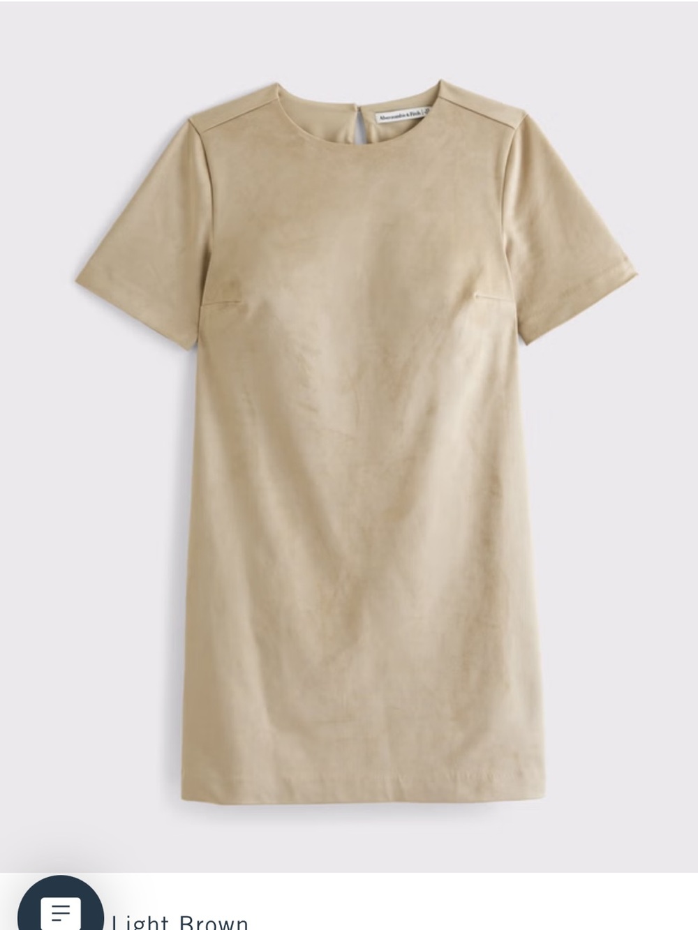 Abercrombie & Fitch Beige Short Sleeve Shift Dress